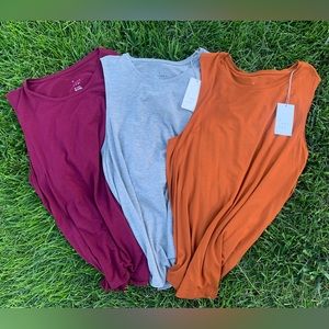 •3 Super Soft Sleeveless Tees•NWT!!•Size XXL•Great Fall Colors!